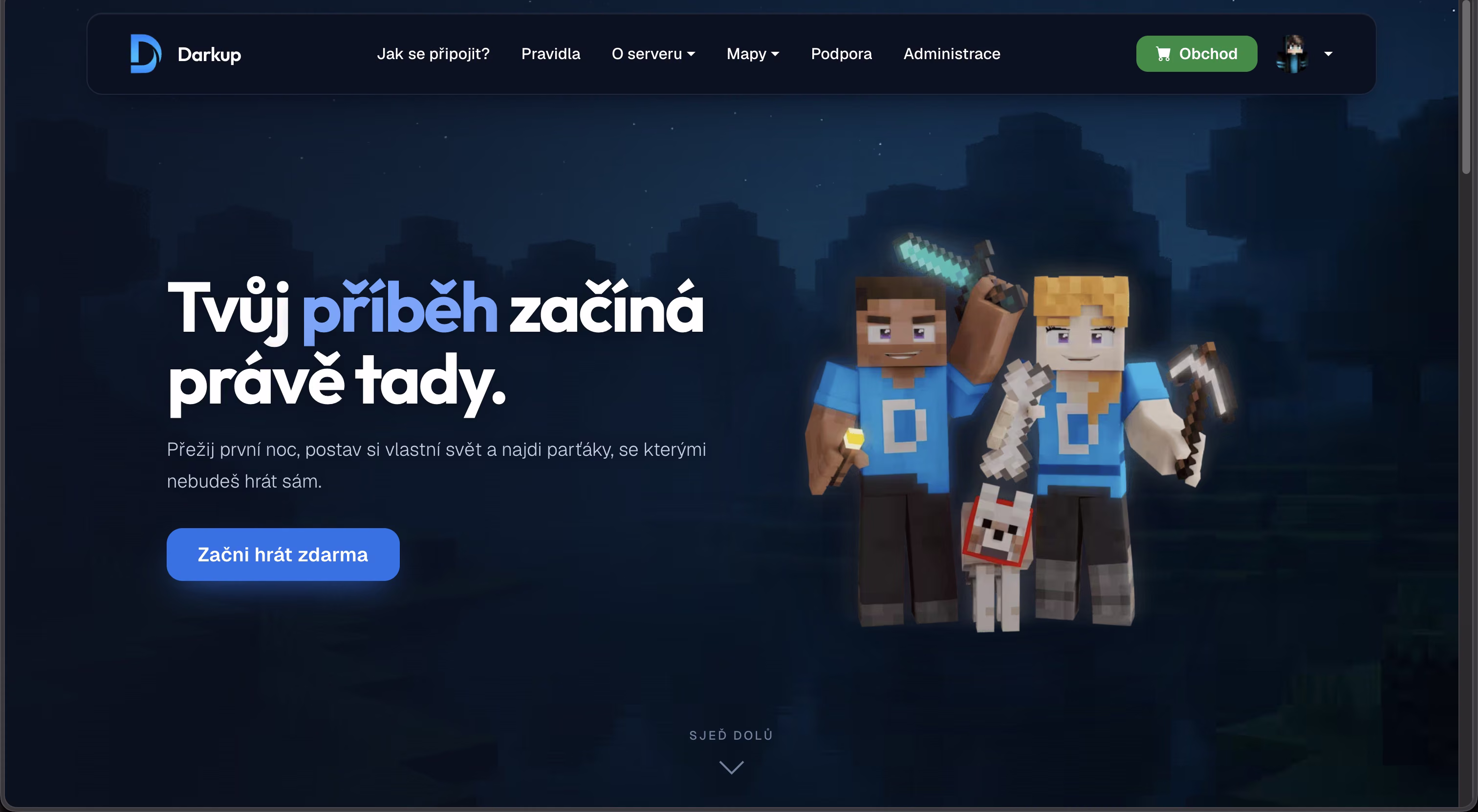 Darkup – herní e-shop s platební integrací