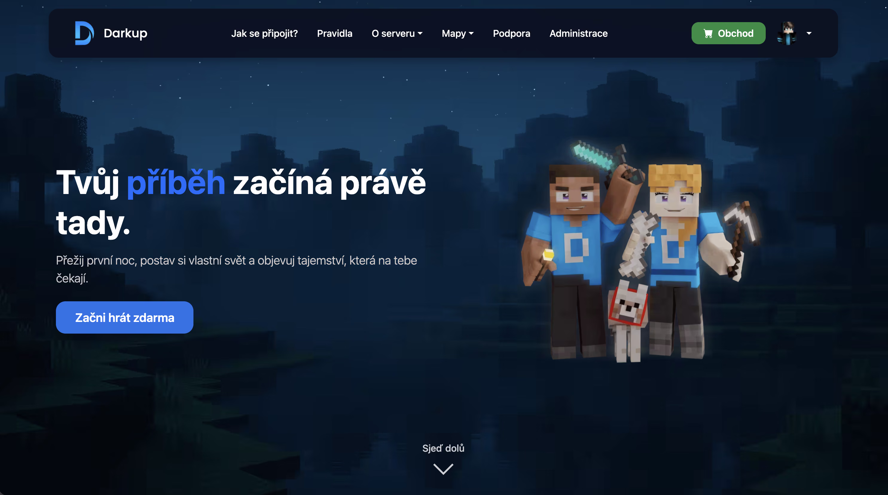 Darkup - Herní e-shop s platební integrací