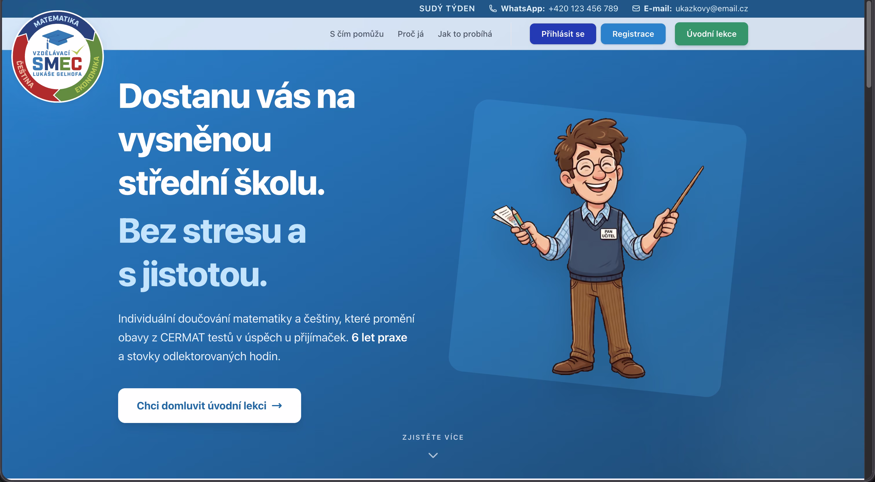 Interaktivní vzdělávací platforma s video hovory
